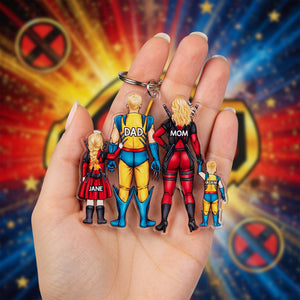 Personalized Gifts For Family Keychain 041qhhu060325pa