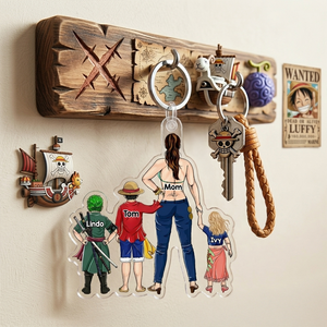 Mom's Crew Keychain - Personalized Gifts For Mom 021qhhu220225pa
