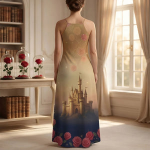 Enchanted Rose Suspender Maxi Dress - Personalized Gifts For Moms 03QHTI180326