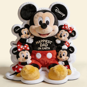 Happiest Dad On Earth And Kids Custom Shape Pillow - Personalized Gifts For Dads 02pgti020526