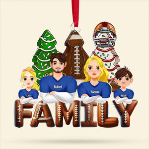 Personalized Gifts For Family Love Football Acrylic Ornament 02XQTI311024HG - Ornament - GoDuckee