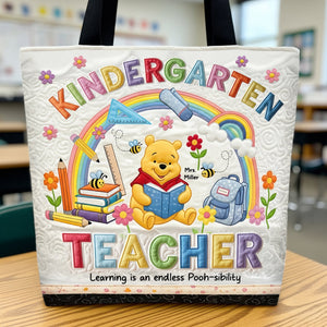 Cute Postitive Teacher Tote Bag, Personalized Gifts For Teacher 04qhti220725