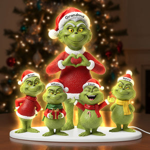 Grandma Green Monster Kids Light Box - Personalized Gifts For Grandma Christmas Acrylic Light Box 06NATI311025