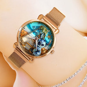 Cute Blue Alien Quartz Watch - Personalized Gifts For Movie Lovers 01tgti210725