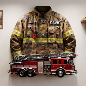 Firefighter Hero Hanging Wall Clock Personalized Gifts For Firefighter 03TOTI311225