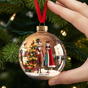 Spooky Couple Ornament - Personalized Gifts For Couple 02pgti300825