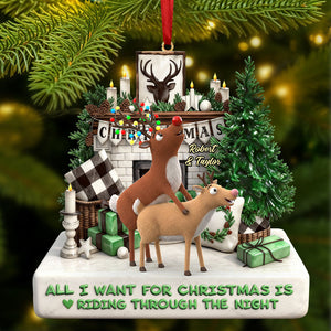 Deer Buck Couple Acrylic Ornament, Personalized Gifts For Couple 03qhti041125