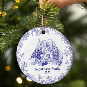 Toile De Jouy Family Ornament, Custom Photo Gifts For Family 03qhti150925