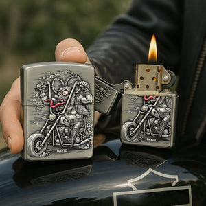 Badass Motorcycle Lighter, Personalized Gifts For Bikers 03qhti130825