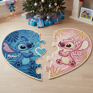 Cute Characters Personalized Christmas Gifts For Couple Doormat 05kiti041125
