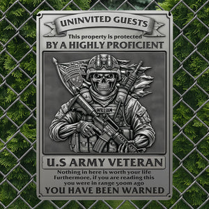 Deadly Danger Veteran Metal Sign - Personalized Gifts For Veteran 04qhti040725