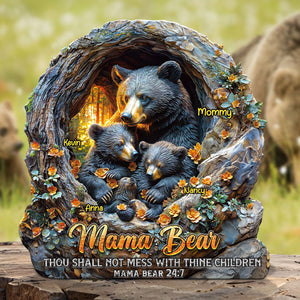 Mom Plaque - Personalized Gifts For Mama Bear-Homacus