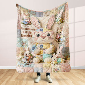 Easter Mom And Bunnies Blanket - Personalized Gifts For Mom Blanket 03NATI250226