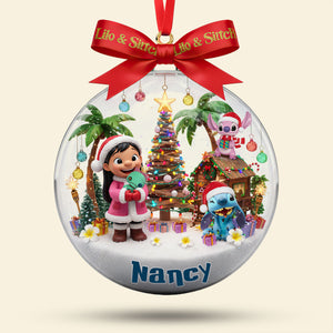 Cute Blue Monster Ornament - Personalized Gifts For Loved Ones 01huti250925