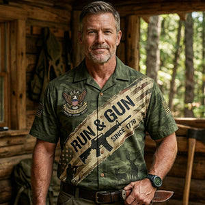 Proud Veteran Hunter Dad Hawaiian Shirt - Personalized Gifts For Dad 02PATI030426