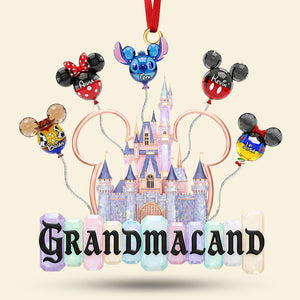 Grandkid Balloon Castle Ornament - Personalized Gift For Grandma Christmas Ornament 07OHTI181125