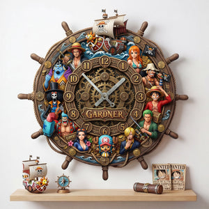 Anime Acrylic Hanging Wall Clock - Personalized Gifts For Anime Lovers 04huti110326