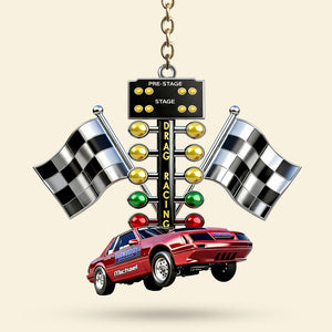 Drag Racing Acrylic Keychain - Personalized Custom Photo Gift For Racing Lovers 01TGTI070226