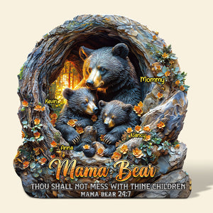 Mom Plaque - Personalized Gifts For Mama Bear-Homacus