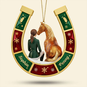 Horse-loving Girl Ornament - Personalized Gifts For Horse Lovers 05pgti031025