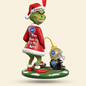 Funny Green Monster Ornament - Personalized Gifts For Sport Lovers 01huti011025