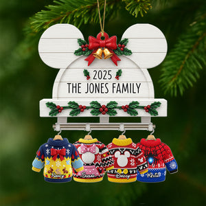 Cute & Cozy Family Sweater Hanging Ornament, Personalized Christmas Gifts For Family 03qhti220825