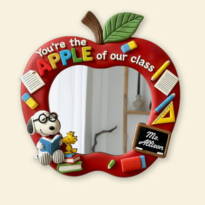 Cute Apple Teacher Mirror - Personalized Gifts For Teacher 03pgti220725