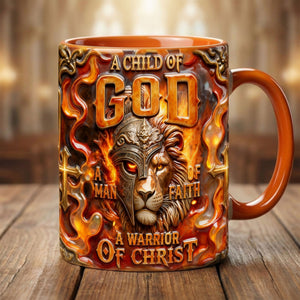 Lion Of Judah Warriors In Fire Accent Mug, Personalized Gifts For Christians 01qhti200126