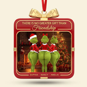 Green Monster Besties Ornament - Personalized Gift For Best Friends Christmas Ornament 05OHTI201125