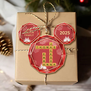 Crossword Family Ornament - Personalized Gift For Family Christmas Ornament 01NATI291025