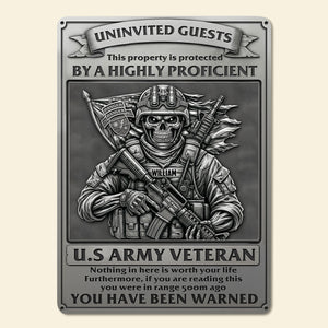 Deadly Danger Veteran Metal Sign - Personalized Gifts For Veteran 04qhti040725