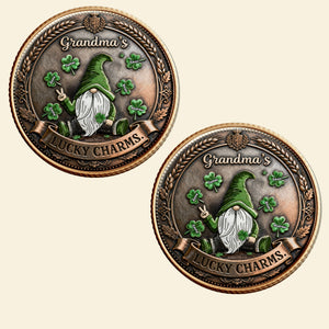 Grandma's Lucky Charms Metal Coin - Personalized Gift For Grandma 03TOTI130226 - Coin - GoDuckee