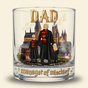 Mystic Squad Dad Round Glass - Personalized Gifts For Dads 04OHTI080526