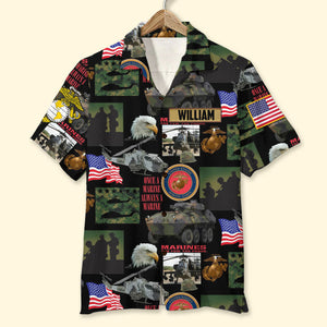 Military Hawaiian Shirt - Custom Military Logo Gifts For Veteran 05huti180625-Homacus