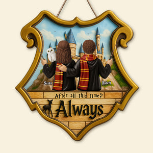 Wizard Couple Wood Sign - Personalized Gifts For Couple 03huti230525