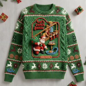 Creepy Fun Trap Santa Ugly Sweater, Personalized Gifts For Retro Dark Humor Fans 06qhti041125