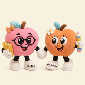 Bestie Teacher Apple Shape Custom Pillow - Personalized Gifts For Teacher Pillow 04NATI151125