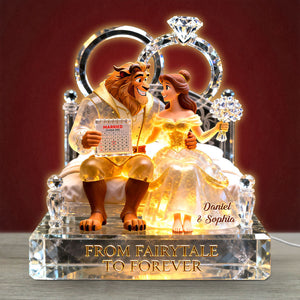 Romantic Fairytale Couple Light Box - Personalized Gifts For Couple 04ohti171225