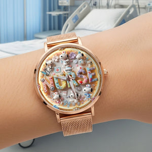 Cute Nurse Mesh Strap Quartz Watch - Personalized Gifts For Nurse 01tgti180725