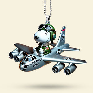 Military Airplane Car Ornament - Personalized Protector Christmas Gifts 04huti160725