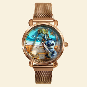 Cute Blue Alien Quartz Watch - Personalized Gifts For Movie Lovers 01tgti210725