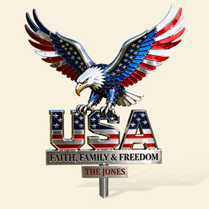 American Eagle Metal Sign - Personalized Gifts For Patriots 02qhti050326
