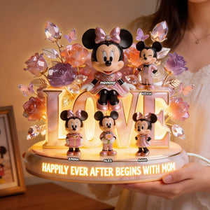 Happier Because Of Mom Acrylic Light Box - Personalized Gifts For Mother's Day 01PGTI020426