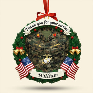 Honoring Heroes Military Christmas Ornament Personalized Gifts for Veterans 02KITI200925