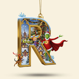 Funny Green Guy Ornament - Custom Letter Gifts For Loved Ones 01ohti060925