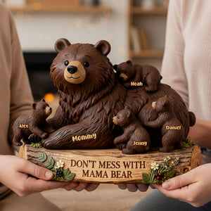 Cute Mama Bear Acrylic Plaque - Personalized Gift For Mom 04KITI050226