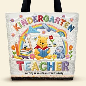 Cute Postitive Teacher Tote Bag, Personalized Gifts For Teacher 04qhti220725