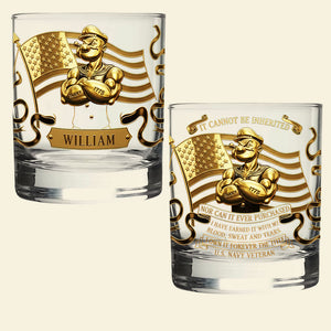 Military 11oz Round Glass - Personalized Gifts For Sea Military Whiskey Glass 05TGTI301025