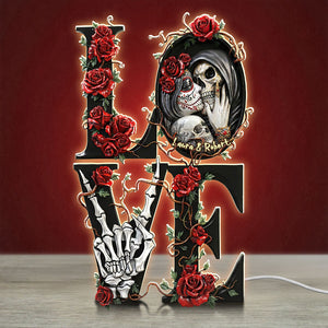 Romantic Skeleton Light Box Personalized Gifts For Couple 03HUTI091225
