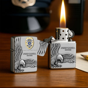 American Hero Police Lighter, Personalized Gifts For Police Officer, Captain, Sheriff,... 02qhti250825